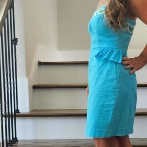 Lilly Pulitzer Turquoise Strapless Dress